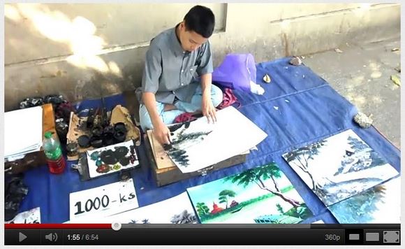 約7分で超絶美しい絵を描き上げるミャンマー人男性が凄い Pouch ポーチ