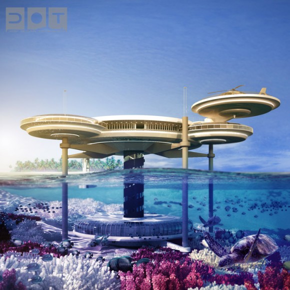 海に浮かぶ複数の円盤…..この光景、まさに未来世界！ 世界最大の海中ホテル計画がドバイで進行中