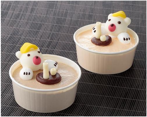 大阪グルメの新定番!? お風呂に入ったクマがキュートな『風呂あがりアイス』／コーヒー牛乳＆フルーツ牛乳味
