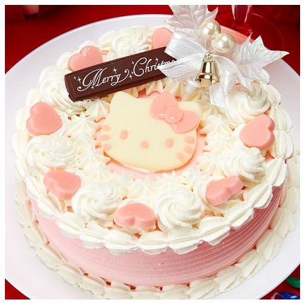 【期間限定】ハローキティさんのクリスマスケーキ登場ッ!!! ピンク×ハートがコラボした幸せいっぱいのビジュアルでござる