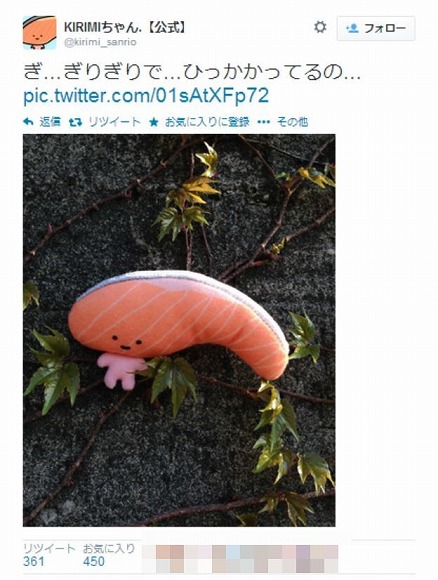 鮭の切り身キャラ Kirimiちゃん がイロイロなところに引っかかりすぎだと話題 Twitterユーザーの声 そんなに無理しないで Pouch ポーチ