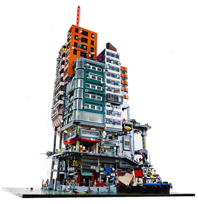 映画「ブレードランナー」をイメージして作られたレゴ・サイバーパンク都市のクオリティーが高すぎるぅ!!!