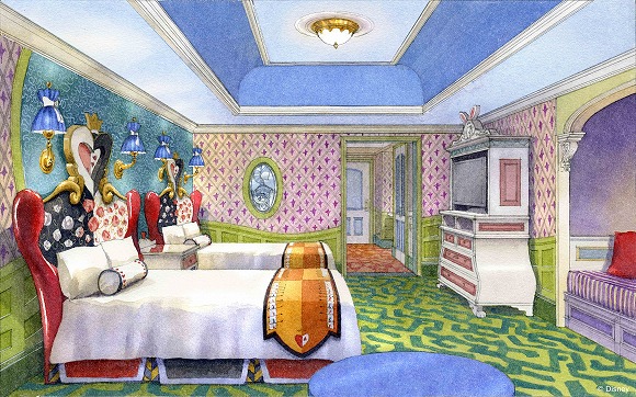 東京ディズニーランドホテルの新キャラクタールームに泊まりてえええ ふしぎの国のアリス の不思議な世界に迷い込んだみたいな感じだって Pouch ポーチ