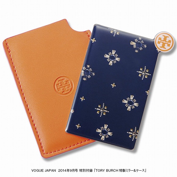 VOGUE JAPAN』9月号の付録がまじで使えそう！ 「TORY BURCH」秋冬コレクションのドレスをプリントしたカード型ミラー＆ケースなのです♪  | Pouch［ポーチ］