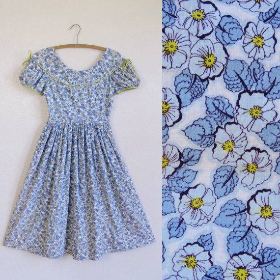 【日本から買える!!】Etsyでステキな古着オンラインショップを発見☆　1940～90年代の花柄ヴィンテージドレスがとっても可愛い!!