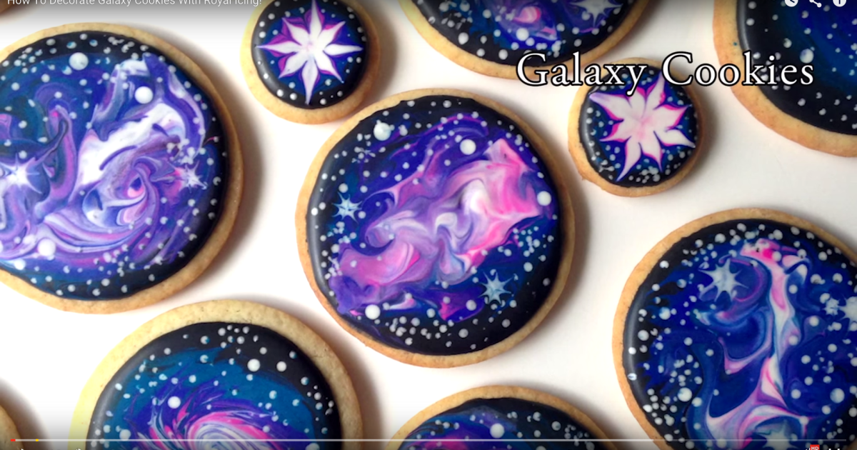 【快感】クッキーの中にだんだん“宇宙”が現れる…!!「宇宙柄アイシングクッキーの作り方動画」の工程にうっとり | Pouch[ポーチ]