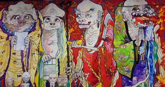 村上隆14年ぶりの大規模展「五百羅漢図展」開催中！ ある「お寺」に足 