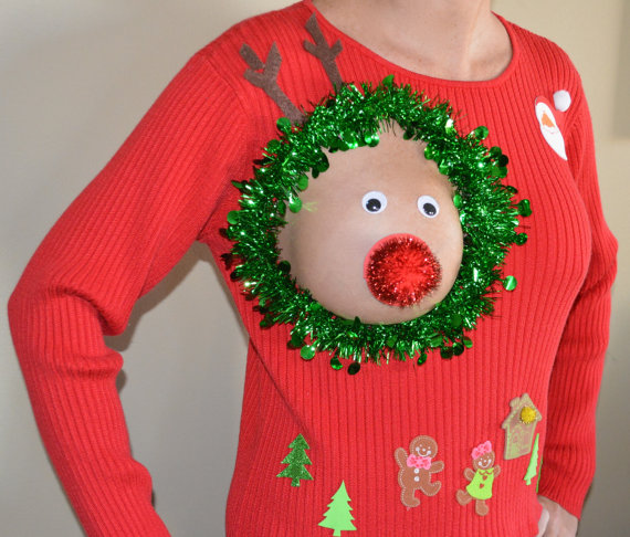 セクシーなのか この露出 思い切りすぎ を大胆に見せた ダサいクリスマスセーター が販売されていたなり Pouch ポーチ