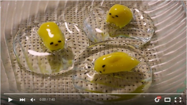 卵のプルプル感がリアル!! 「ぐでたま」和菓子の再現度の高さにビックリしちゃうレシピ動画