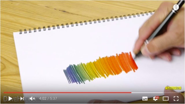 1本のペンで7色描ける「レインボーペン」が作れる動画♪ 順番に色が出てくるよ！