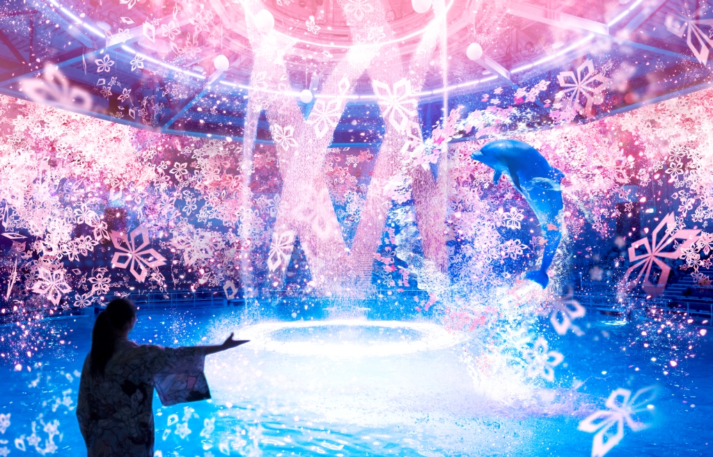 アールビバン／ごとP「桜の花びら舞い散る頃」 アクアパーク品川でチョー珍しいお花見体験ができるよ / 無数の花びら