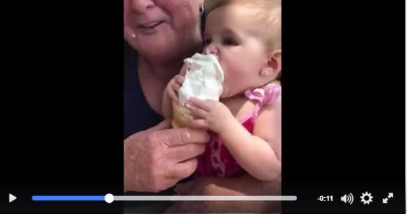 ジャイアンかよ おばあちゃんの手からソフトクリームを奪い取る赤ちゃんがワイルドすぎる Pouch ポーチ