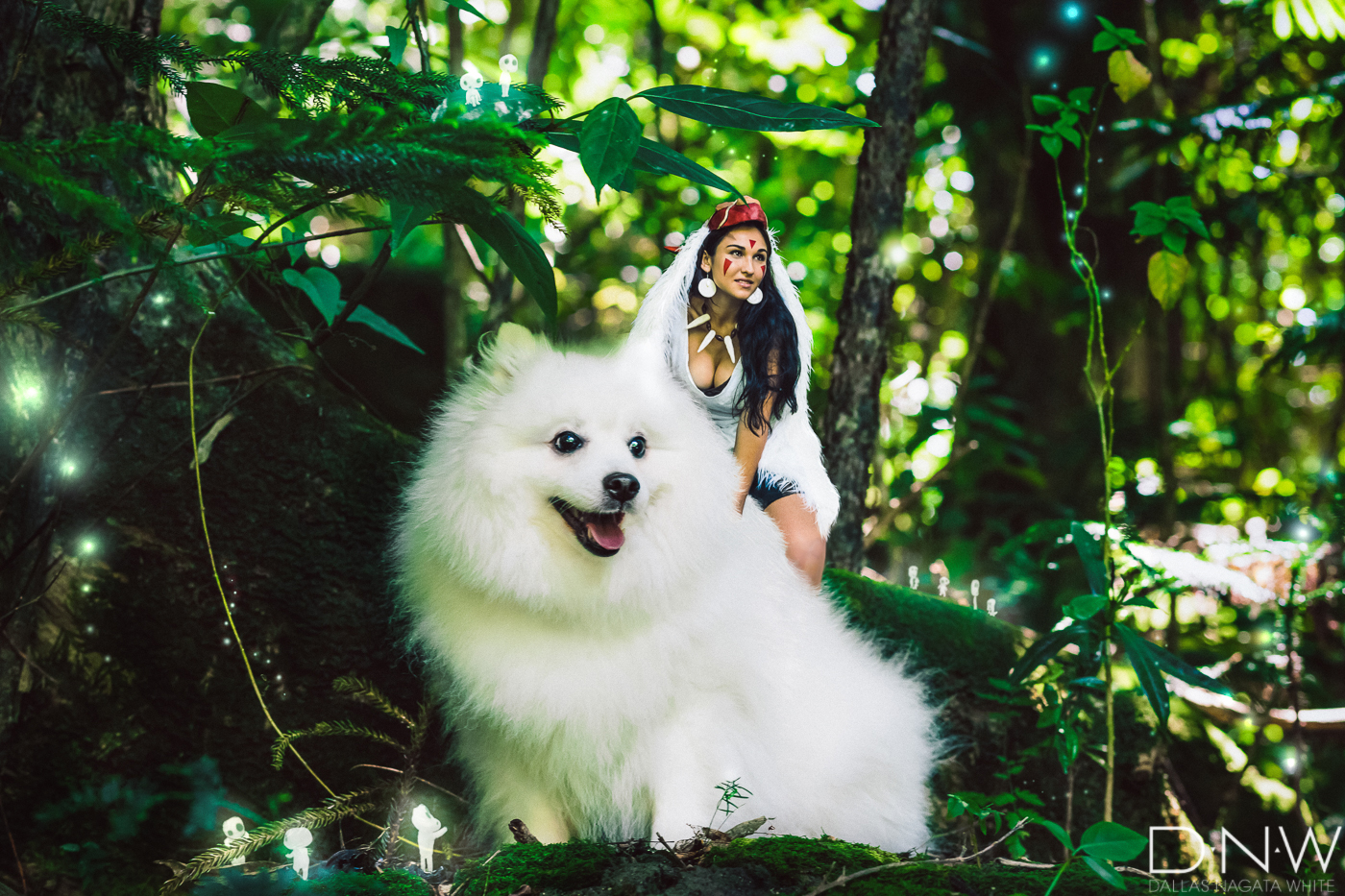 ハワイ在住アーティストの もののけ姫 コスプレ写真がレベル高っ ワンコもしっかり犬神の演技してるよ Pouch ポーチ