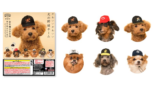 ワンコ用の野球帽「かわいい かわいい 犬の野球チーム」がマジでかわいい～っ！ 犬のかぶりものシリーズ最新作が約1年ぶりに登場だよ