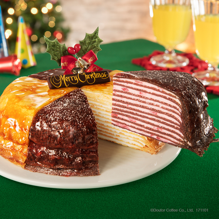 ドトールからクリスマスだけの特別な ミルクレープ が登場 今年はショコラストロベリー味とプレーンのふたつの味が楽しめるよ Pouch ポーチ