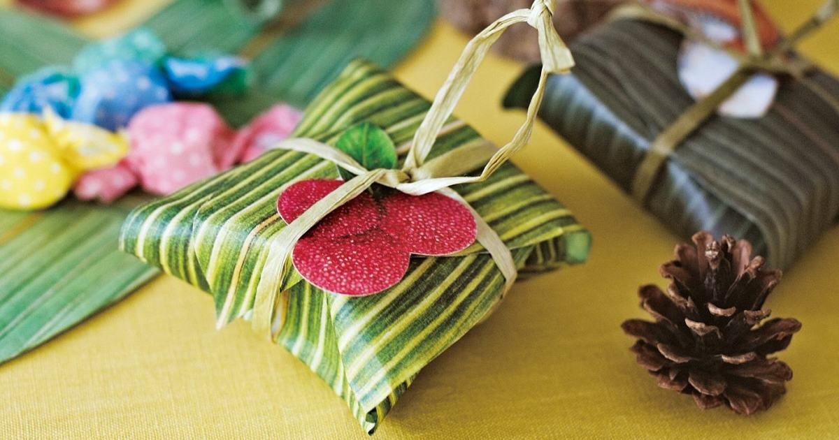 森からのお届け物みたい 本物の笹みたいにリアルなラッピングペーパー Pouch ポーチ