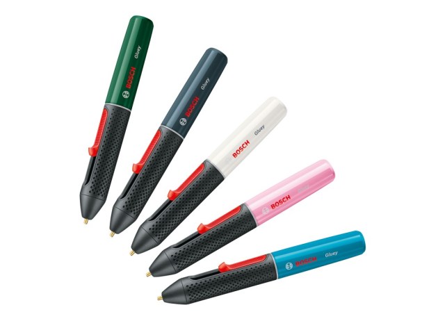カラーグルーガンが地味に色々使えそうな予感!! ペンのように5色の色つき接着剤が出てきます