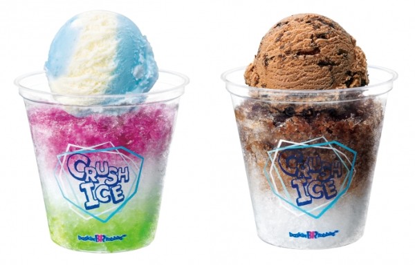 【嬉しい贅沢】サーティワンから「かき氷」と「アイスクリーム」を同時に楽しめる「クラッシュアイス」が登場したよ〜♪