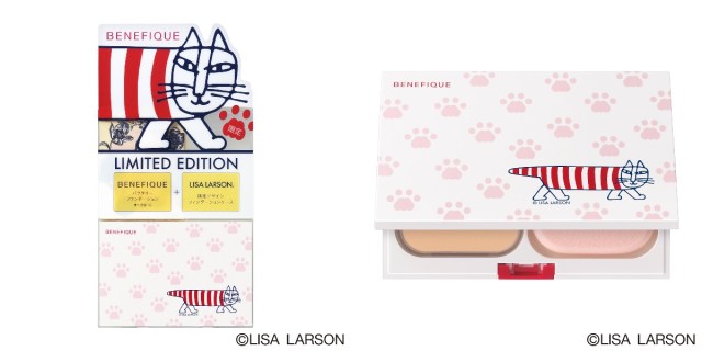 資生堂「ベネフィーク」×「リサ・ラーソン」コラボ第2弾アイテムが発売されるよ！ 全商品に猫のマイキーが描かれています
