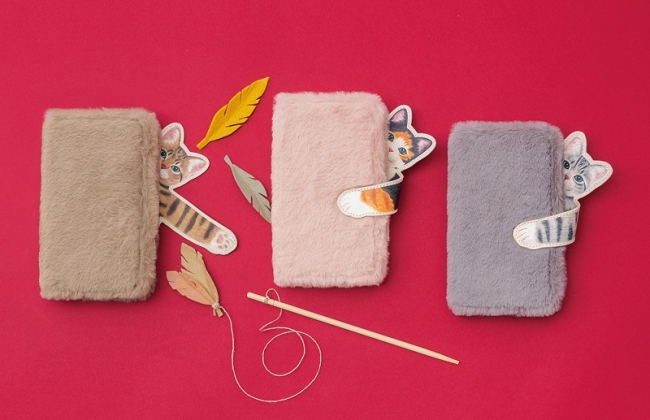 ふわもふ】猫がひょっこりのぞいてるスマホケースがかわえええ！ お手