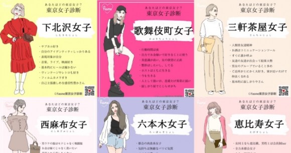 あなたは 東京のどの街によくいる 女子 Lineで質問に答えるだけの 東京女子診断 で遊んでみた結果 Pouch ポーチ