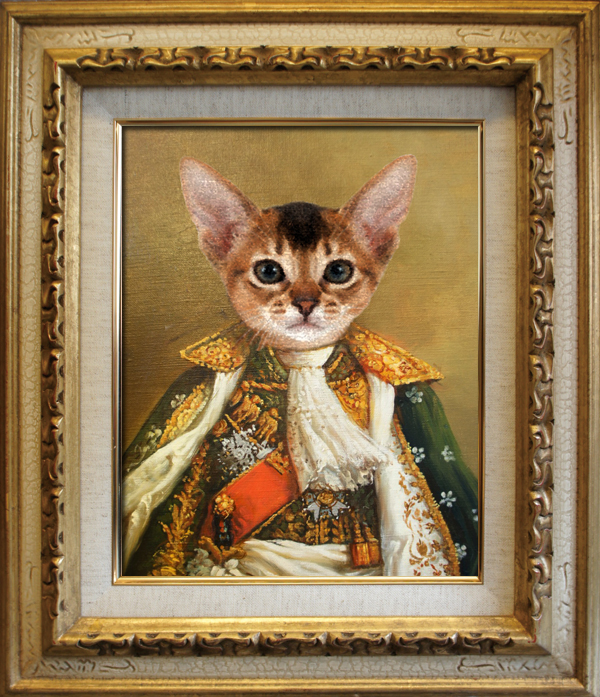 うちのワンコやニャンコが中世貴族風に…!! 油絵テイストのリアルな