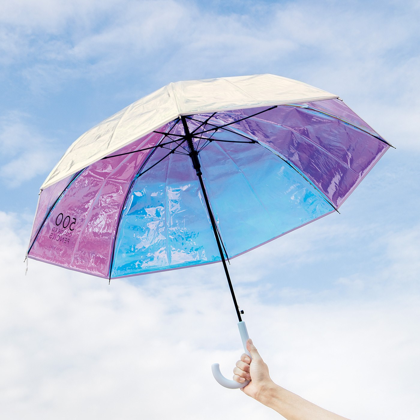 500色の色えんぴつプランナーが発案した オーロラみたいな傘 が美しい 雨の日を楽しくハッピーに過ごせそうです Pouch ポーチ