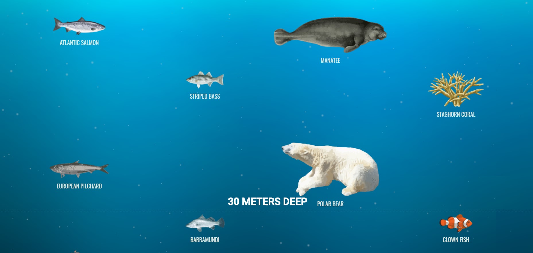 スクロールするとどんどん深海に潜れるサイトがおもしろい…意外な生物