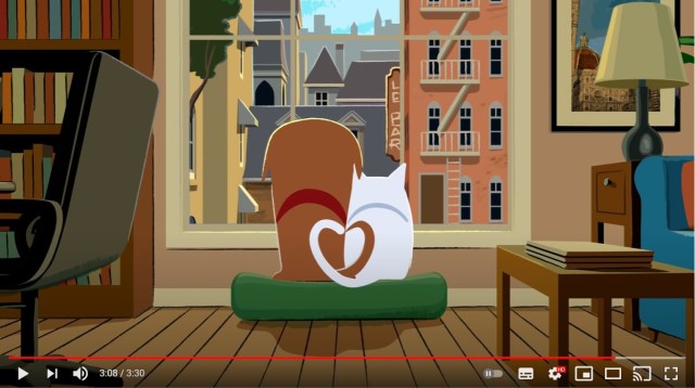 大切な人と観たくなる「飼い犬とノラ猫の出会い」を描いたアニメ…ジンワリと心が温かくなります
