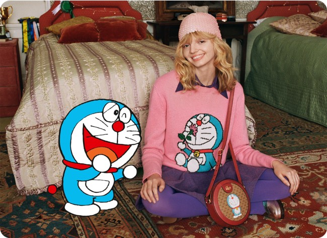 グッチGUCCIのドラえもんコラボセーター グッチドラえもん x グッチ ドラえもんのかわいいウールのセーター