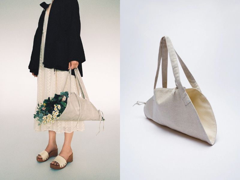 Zaraで 花束を持ち運べるバッグ が発売されてる ナチュラルな風合いが素敵です Pouch ポーチ