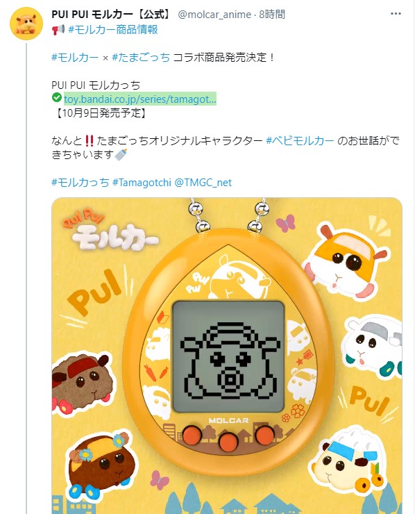 あなたのモルカーは誰に成長する？ たまごっちとモルカーがコラボ「PUI PUI モルカっち」が登場するよおぉお！ | Pouch［ポーチ］