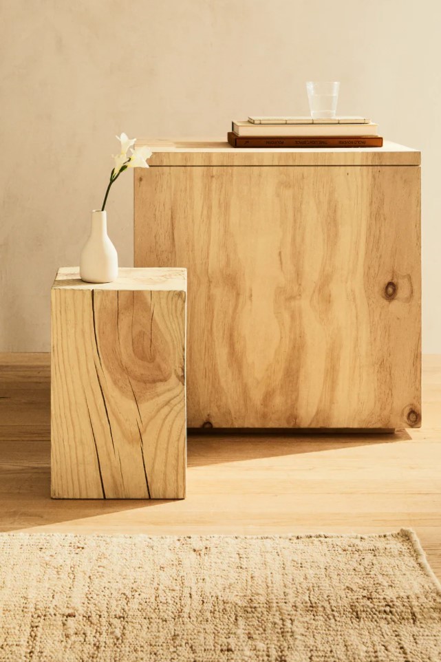 ［1点もの］Zara Home 木製サイドテーブル