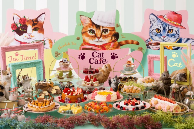 京王プラザホテル八王子で『キャットカフェシリーズ』コラボのブッフェが開催中！ 猫モチーフのスイーツ＆紅茶がニャンとも可愛い♡