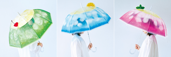 フェリシモ クリームソーダみたいな傘 は気分が爆上がりしそう トッピングのサクランボが飛び出すユニークな仕掛けも Pouch ポーチ