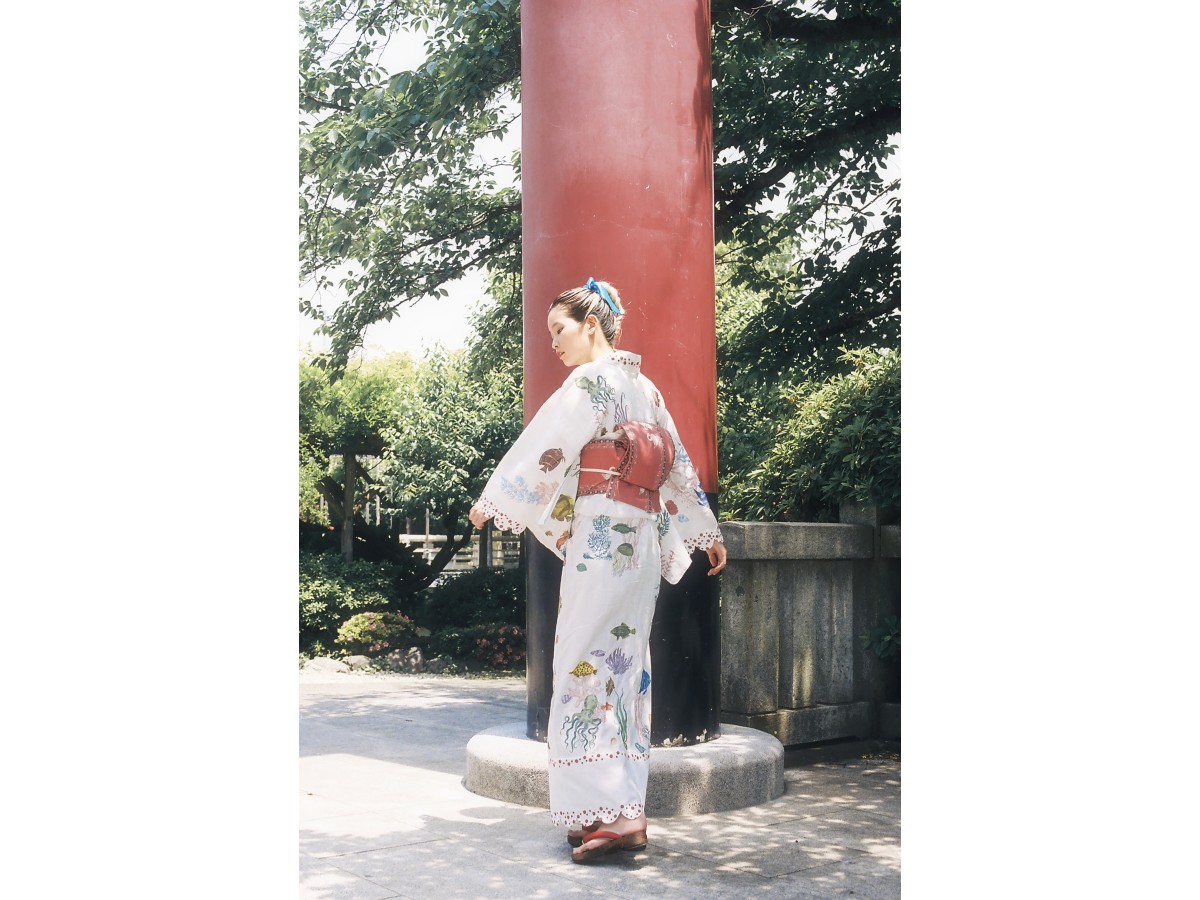 ナタリーレテ × kimono by nadeshiko お魚たちの浴衣 - hdcarcovers.co.uk