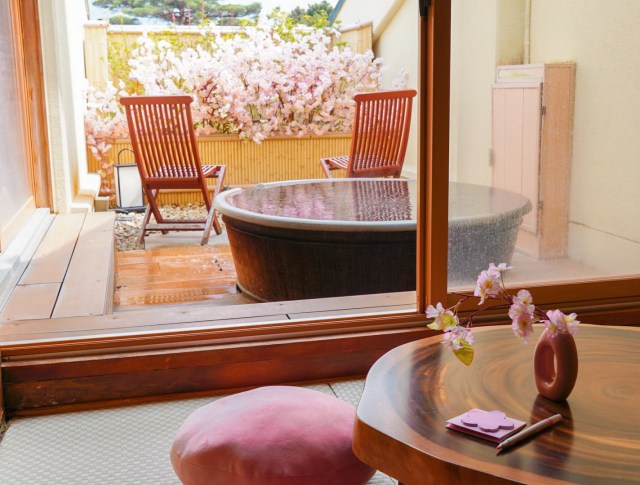 お花見に行きそびれた…!!! 箱根「元湯 森の湯」は桜が散ったあとでも「桜の湯」を貸切風呂＆大浴場楽しめるよ🌸