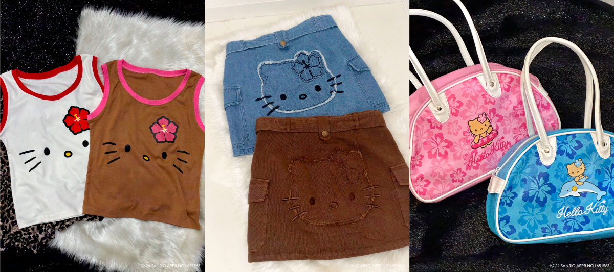 ハローキティ♡青♡浴衣♡未着用 から 