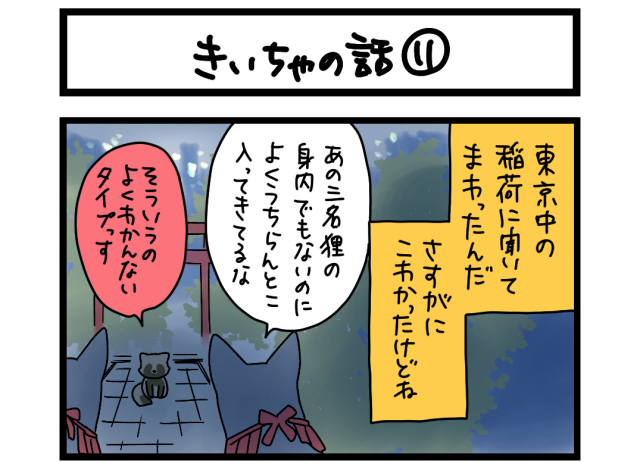 【夜の4コマ部屋】きいちゃの話⑪ / サチコと神ねこ様 第2194回 / wako先生