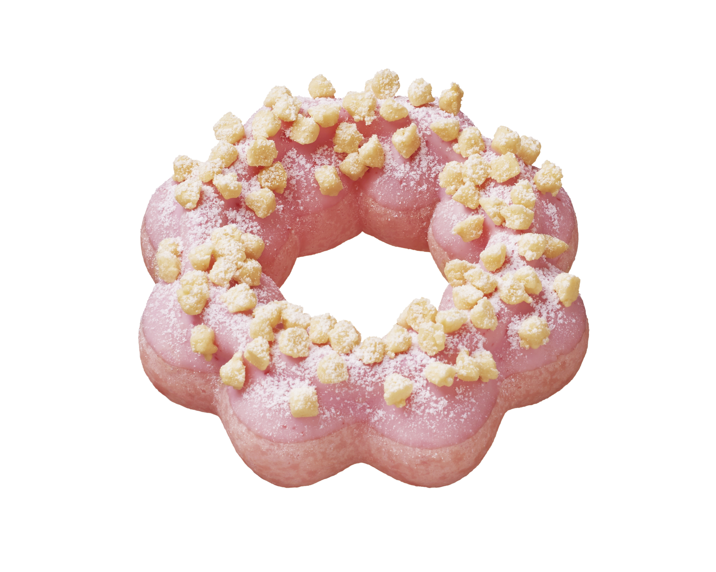 ミスドの「白いポン・デ・リング」にいちごみるく味が新登場🍓食感も