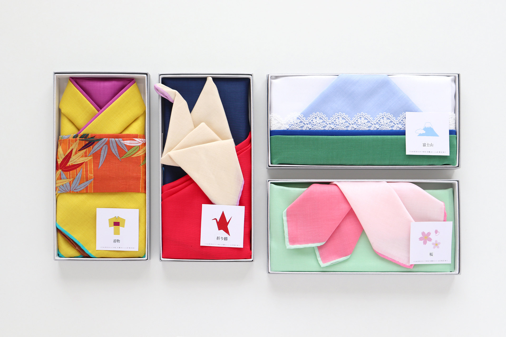 日本の文化「折り紙」をハンカチで！アートが好きなあの人にあげたい