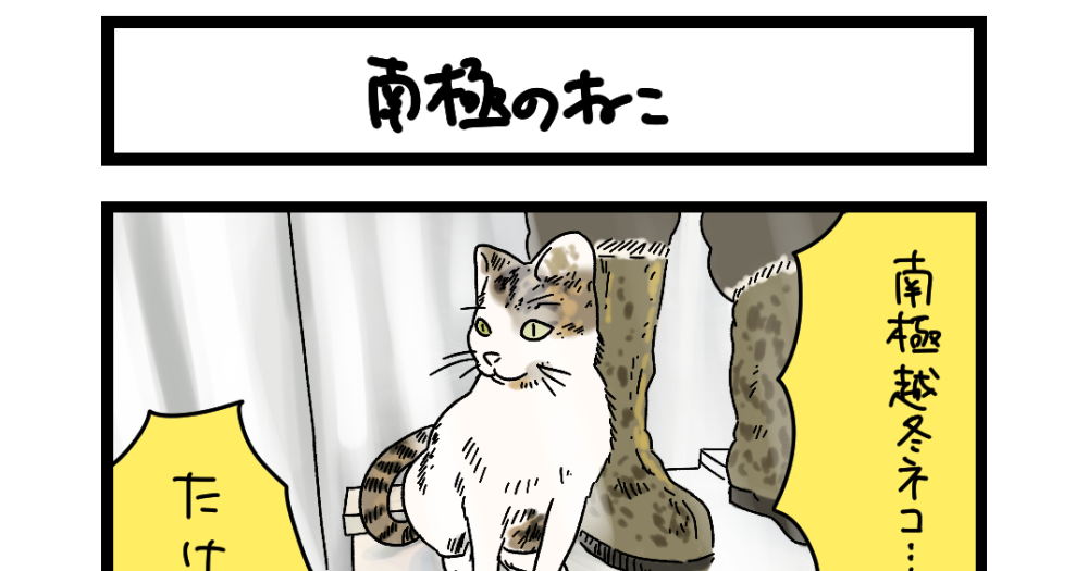 夜の4コマ部屋】南極のねこ / サチコと神ねこ様 第2401回 / wako先生
