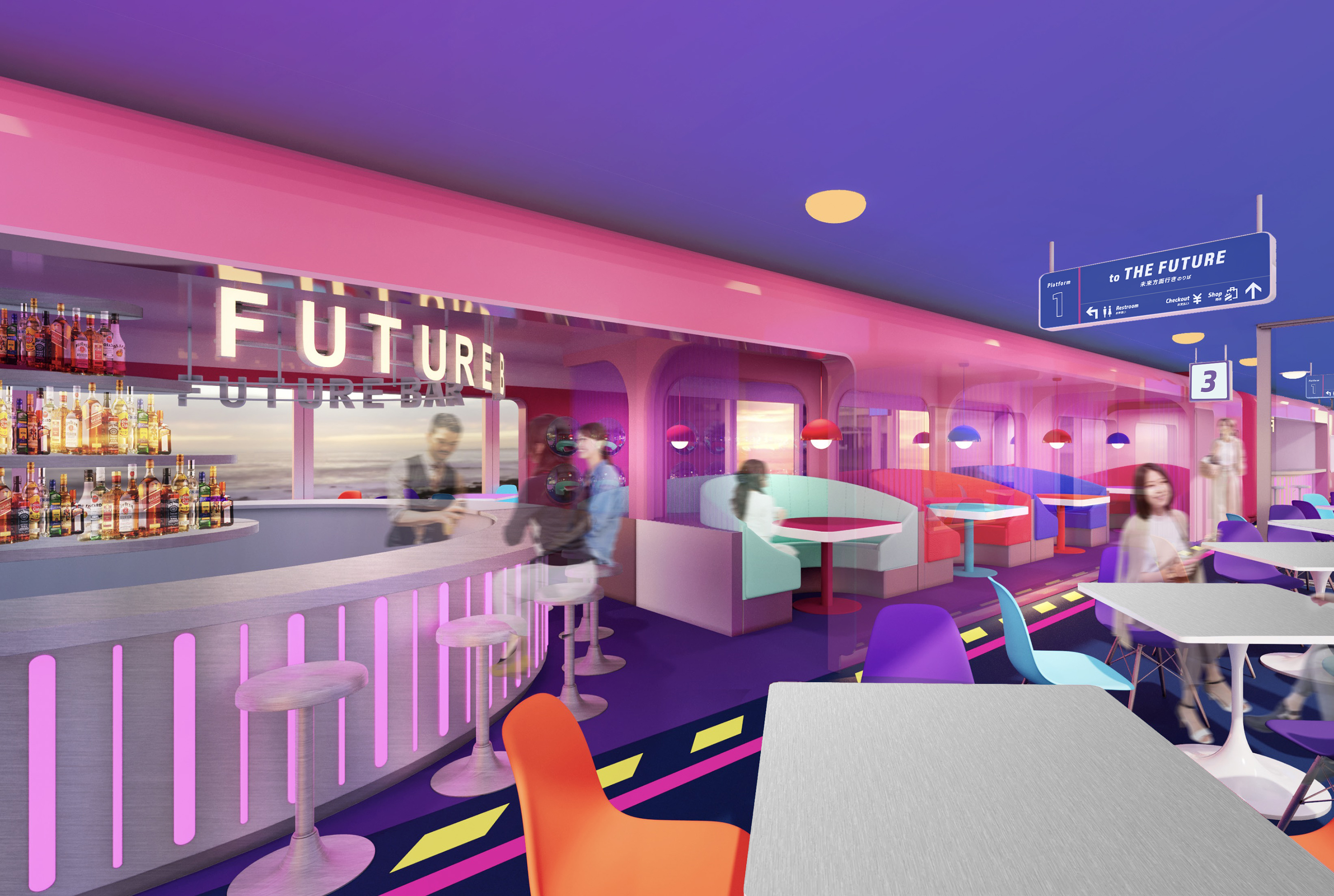 日本初】本物の車両を使った体験型レストラン「FUTURE TRAIN」が