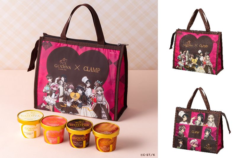 GODIVA × CLAMP コラボ タンブラー 【スリーブ型シール付き】 CLAMP コラボ GODIVAゴディバ タンブラー スリーブ型ステッカー