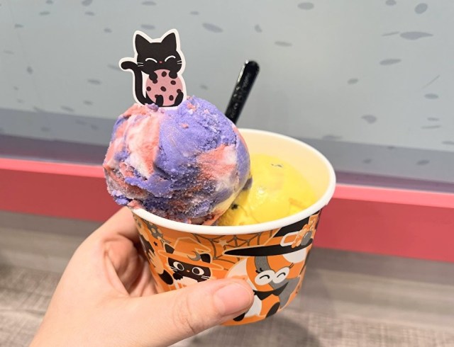 サーティワンのさつまいもアイス「おさつバター」がおいしすぎる🍠ダブルで注文できる「にゃブルカップ」で食べるのがおすすめ！