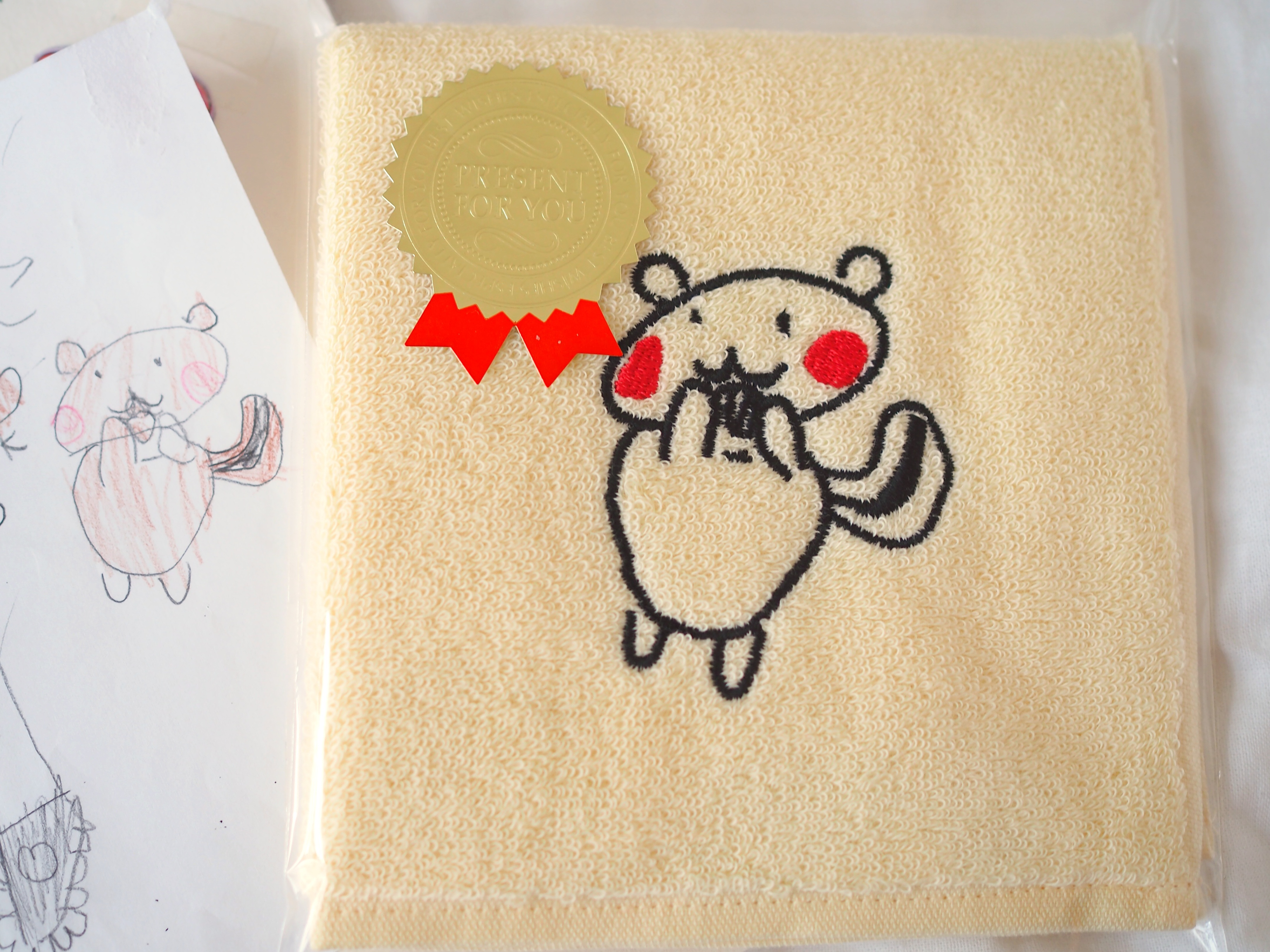 ギフトや記念に】手描きゆるっと感をそのまま刺繍に♡ 子どもの