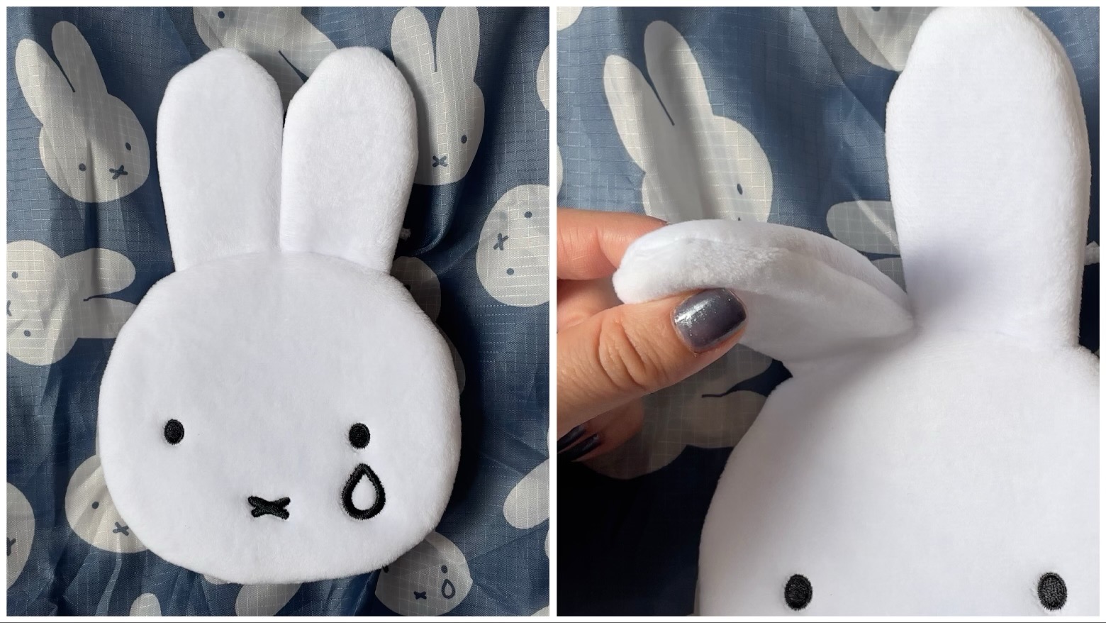 おでかけ　ミッフィー　フェイスバック　ぬいぐるみ　コーデュロイ 毎日使える実用性とかわいいデザインにキュン♡ミッフィーのフェイス型