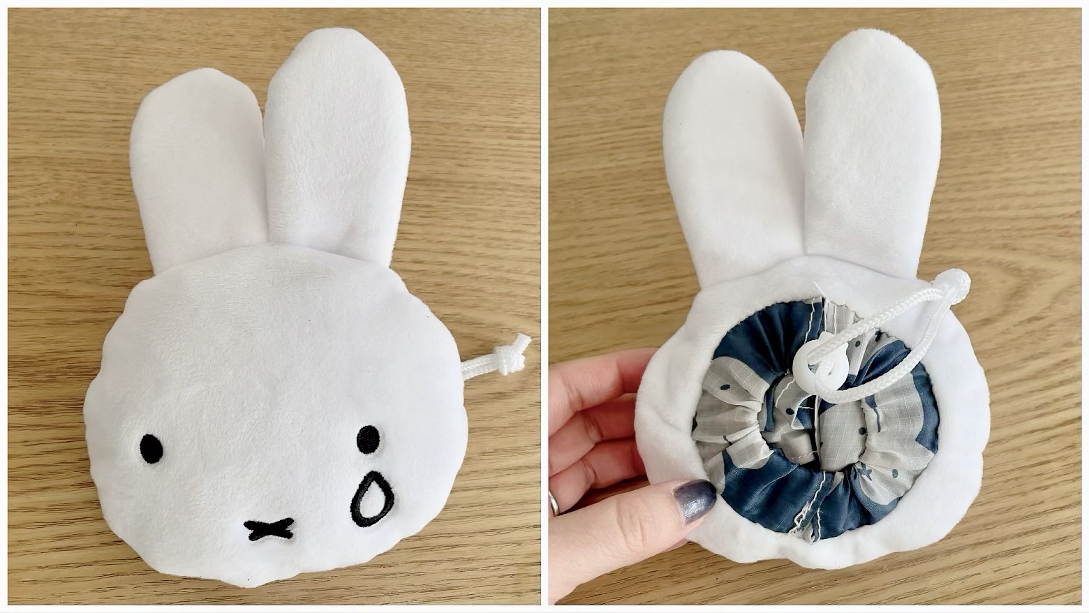 おでかけ　ミッフィー　フェイスバック　ぬいぐるみ　コーデュロイ 毎日使える実用性とかわいいデザインにキュン♡ミッフィーのフェイス型